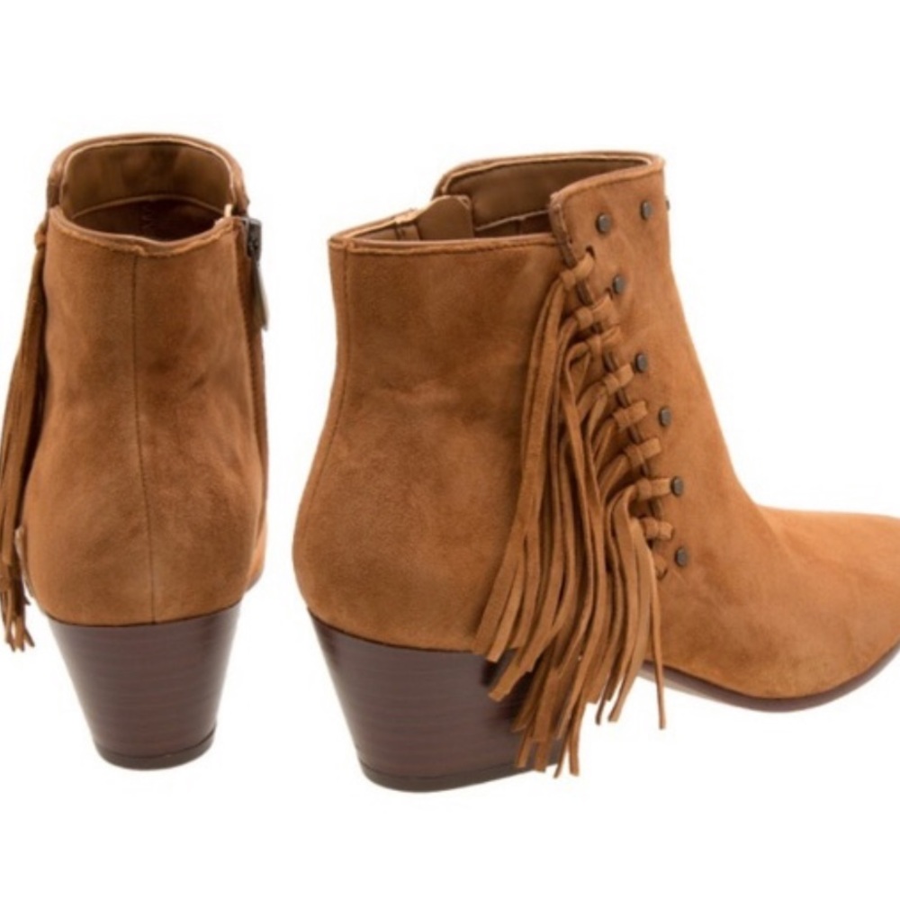 SAM EDELMAN Rudie Studded Fringe Booties - Picture 2 of 8